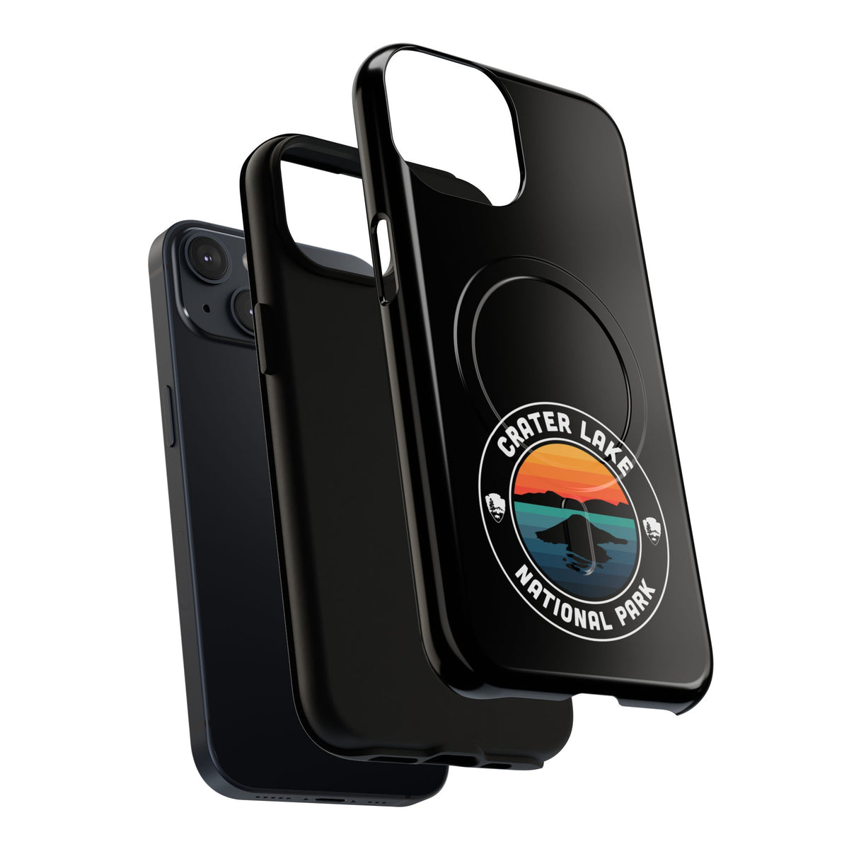 Crater Lake National Park iPhone Case with MagSafe - Round Emblem Design
