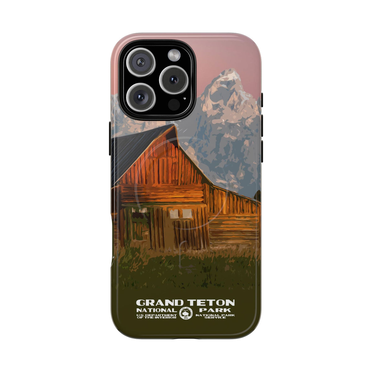 Grand Teton National Park iPhone Case with MagSafe - Moulton Barn