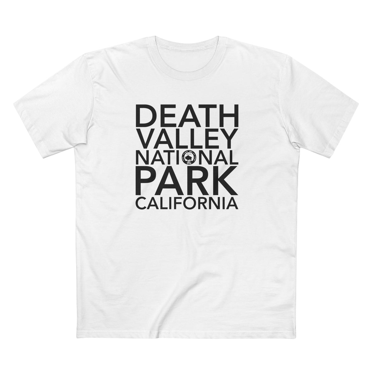 Death Valley National Park T-Shirt Block Text in White