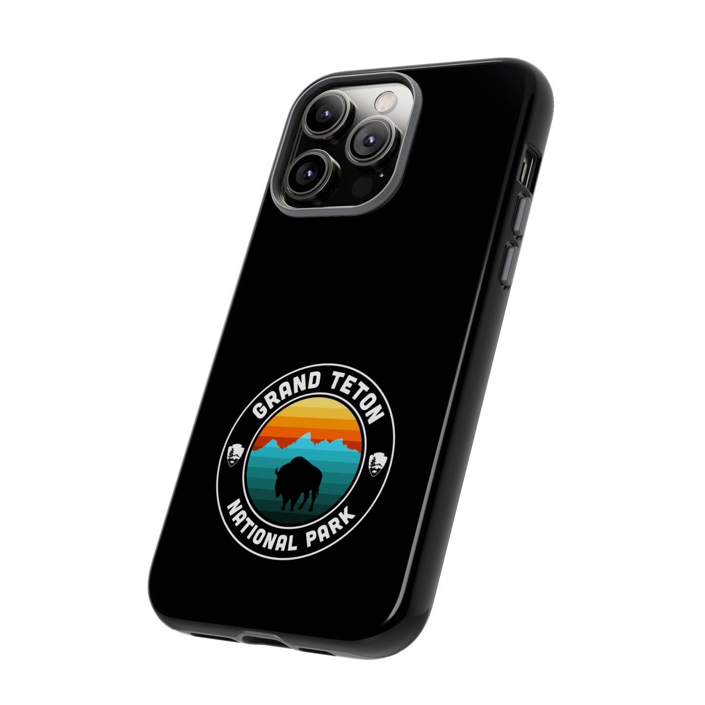 Grand Teton National Park Phone Case - Round Emblem Design