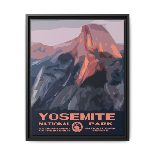 Yosemite National Park Framed Canvas - WPA Poster