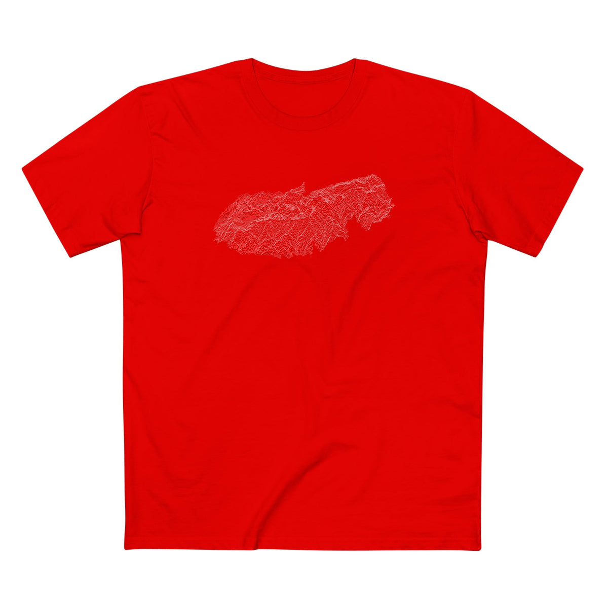 Great Smoky Mountains National Park T-Shirt - Topographical Lines in Red