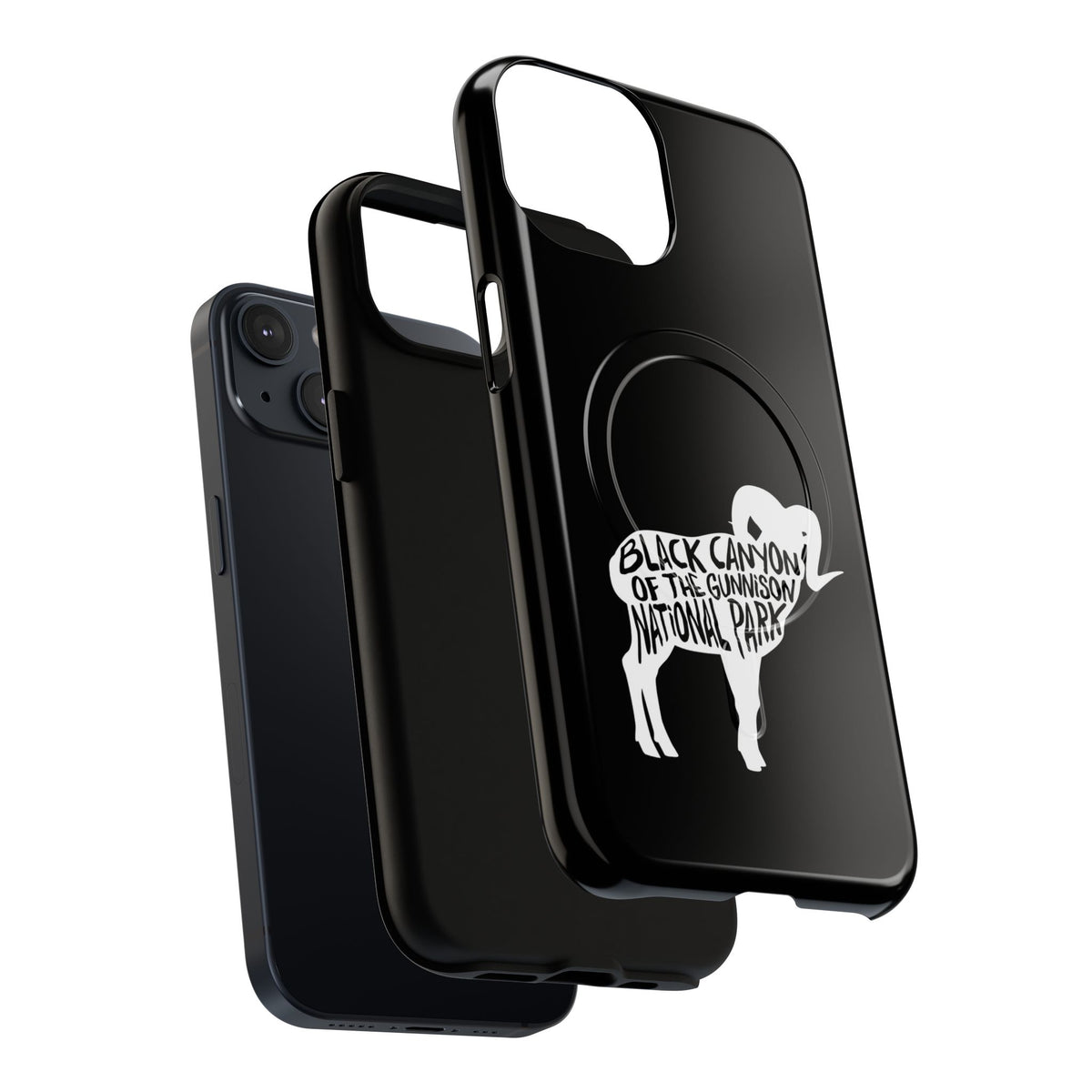 Black Canyon of the Gunnison National Park iPhone Case with MagSafe - Bighorn Sheep Design
