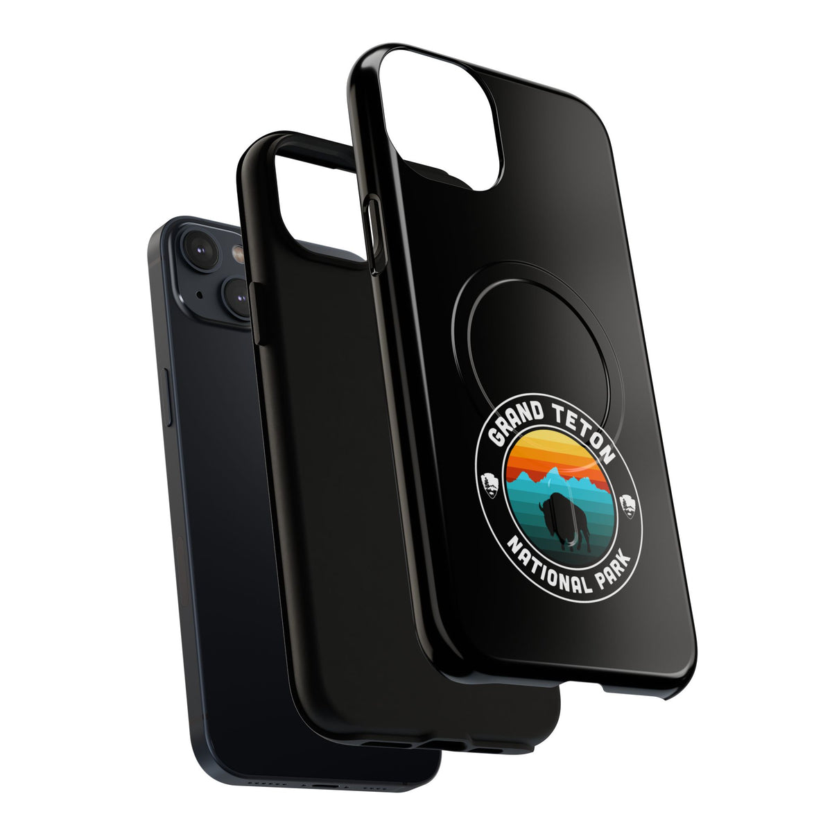 Grand Teton National Park iPhone Case with MagSafe - Round Emblem Design