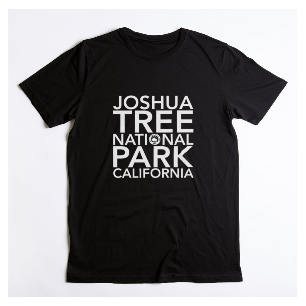 Joshua Tree National Park T-Shirt Block Text in Black