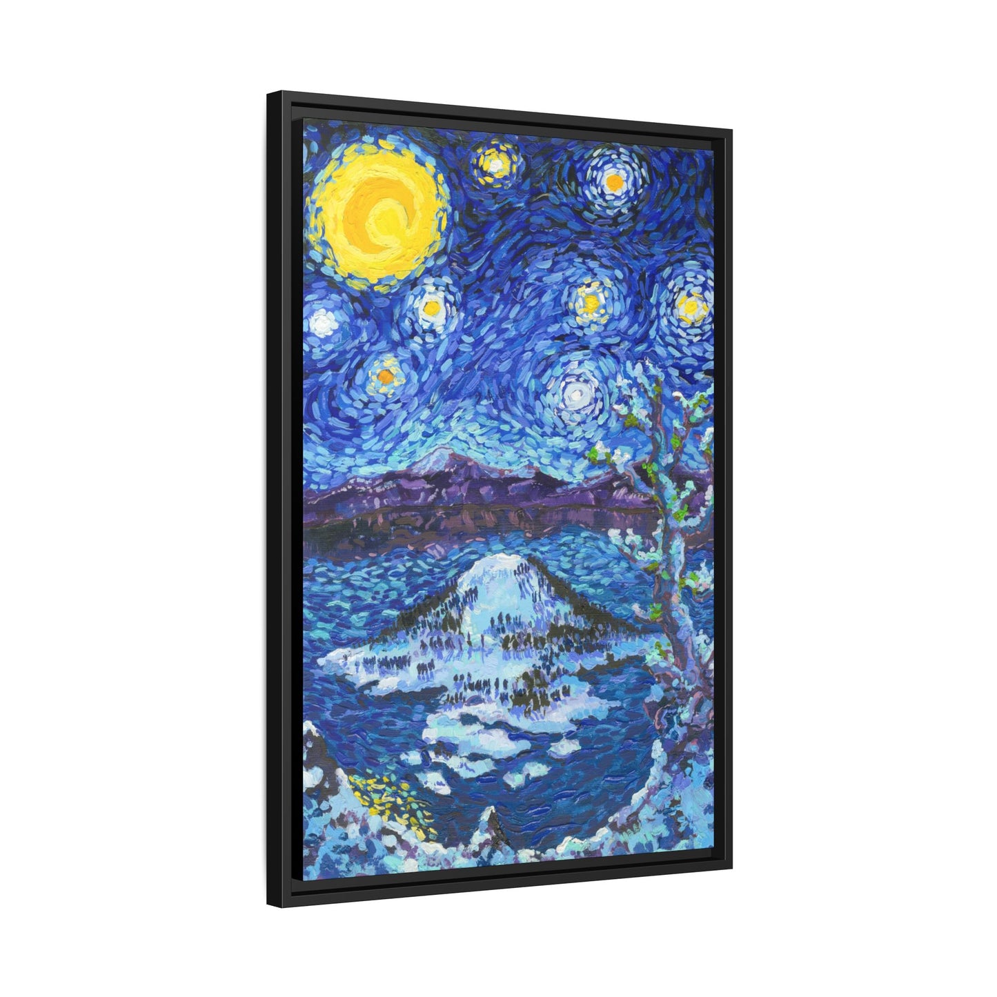 Crater Lake National Park Framed Canvas - The Starry Night
