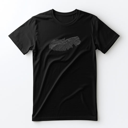Great Smoky Mountains National Park T-Shirt - Topographical Lines in Black