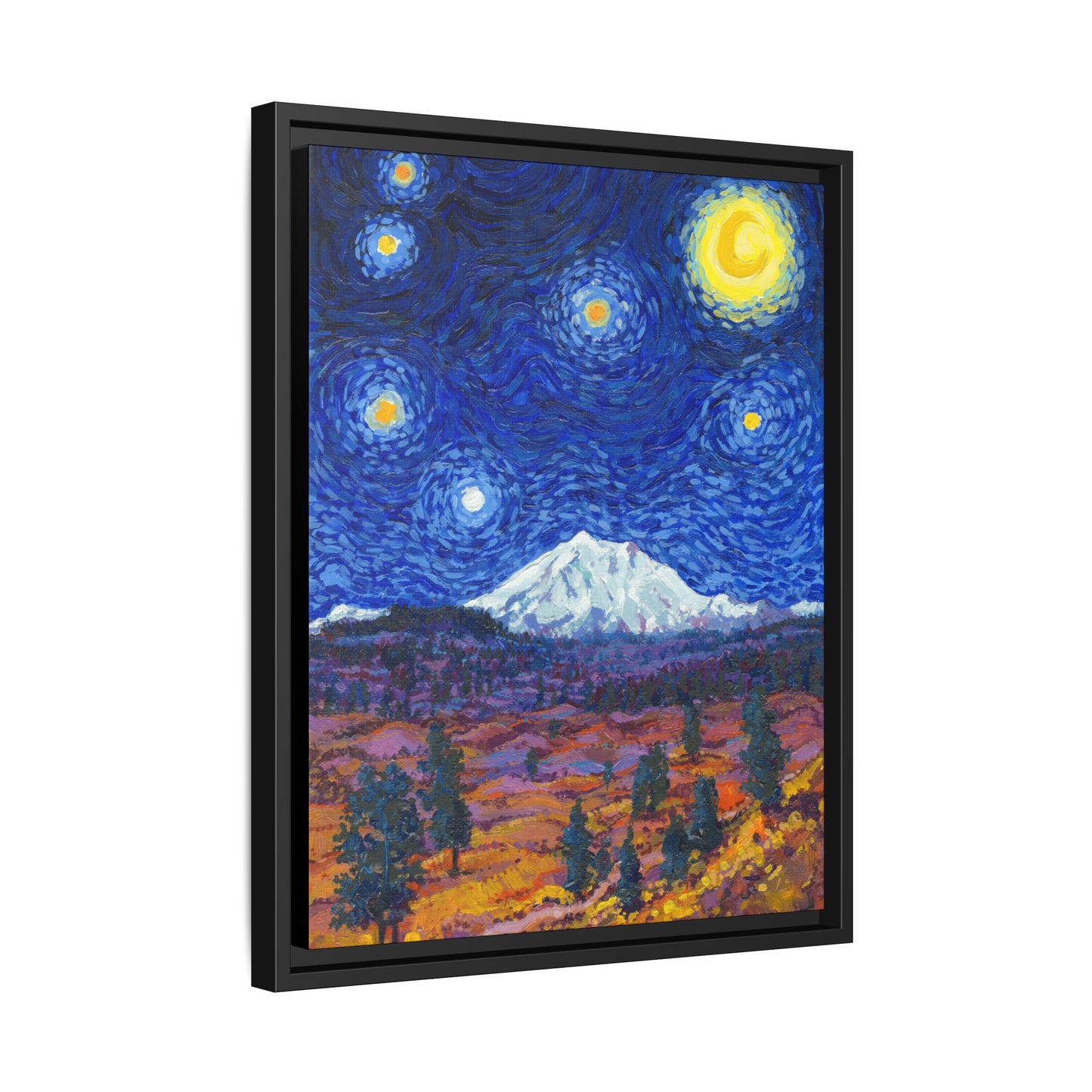Lassen Volcanic National Park Framed Canvas - The Starry Night