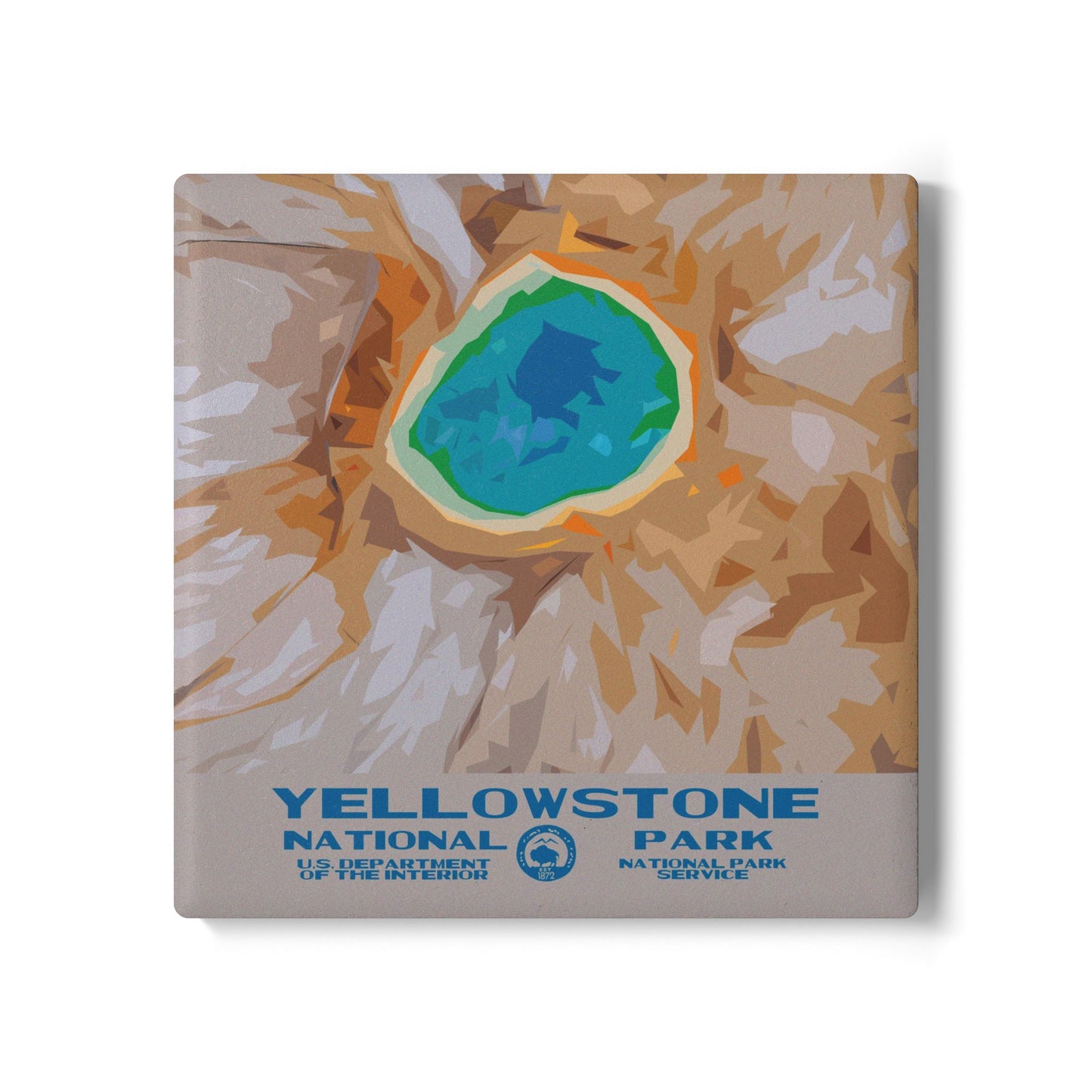 Yellowstone National Park Ceramic Coaster - Grand Prismatic Spring