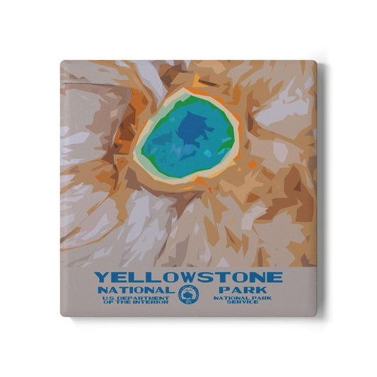 Yellowstone National Park Ceramic Coaster - Grand Prismatic Spring
