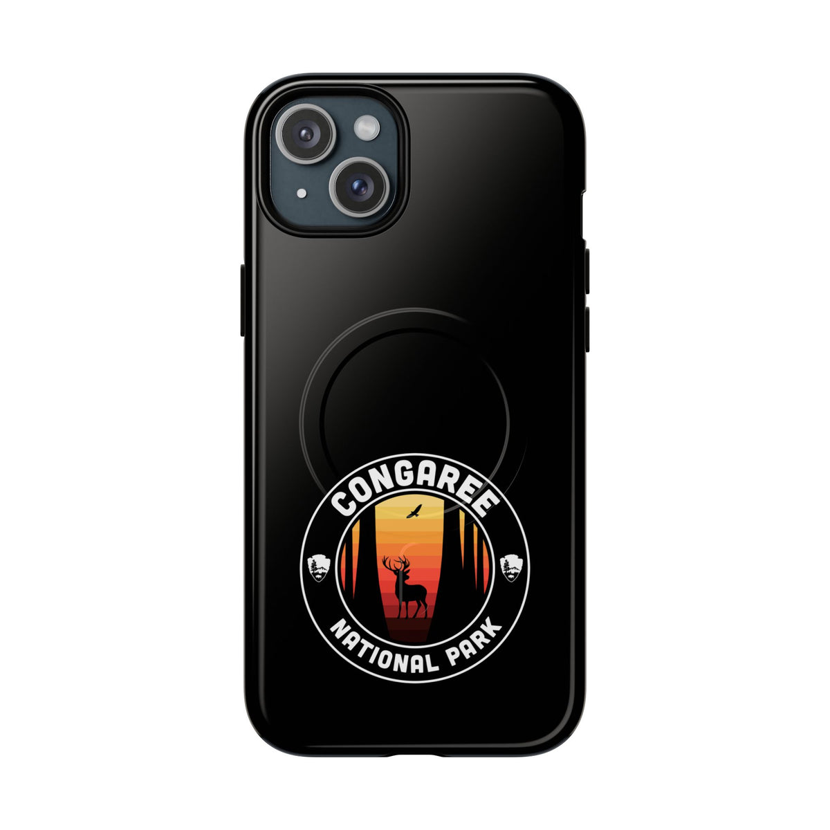 Congaree National Park iPhone Case with MagSafe - Round Emblem Design