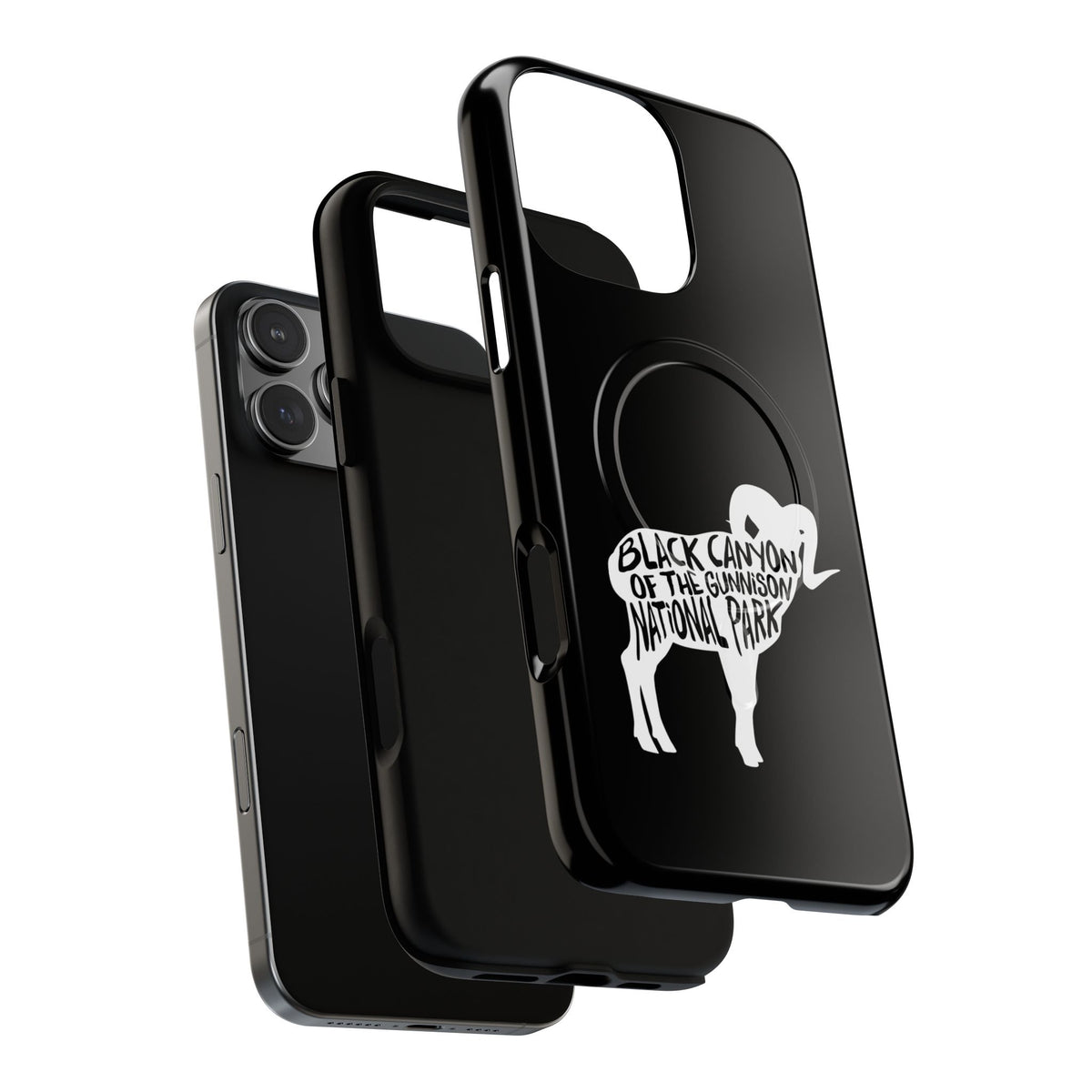 Black Canyon of the Gunnison National Park iPhone Case with MagSafe - Bighorn Sheep Design