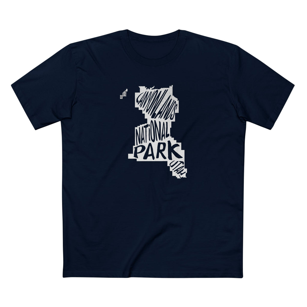 Canyonlands National Park T-Shirt - Map in Navy