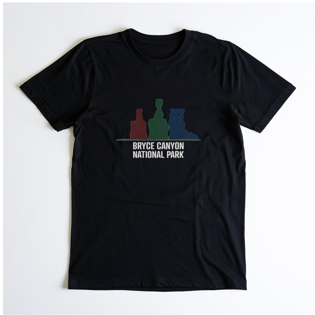 Bryce Canyon National Park T-Shirt - Histogram Design in Black