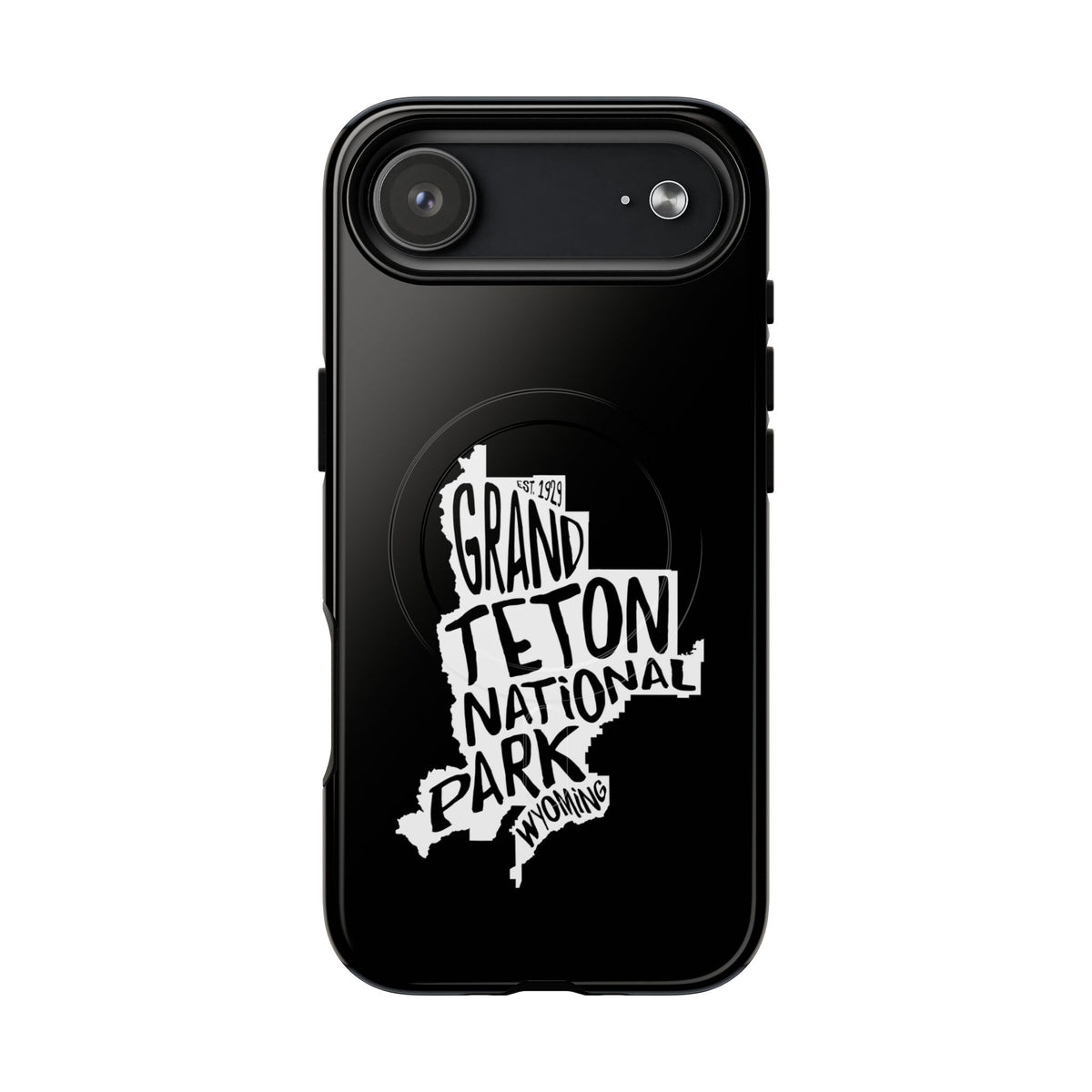 Grand Teton National Park iPhone Case with MagSafe - Map Design