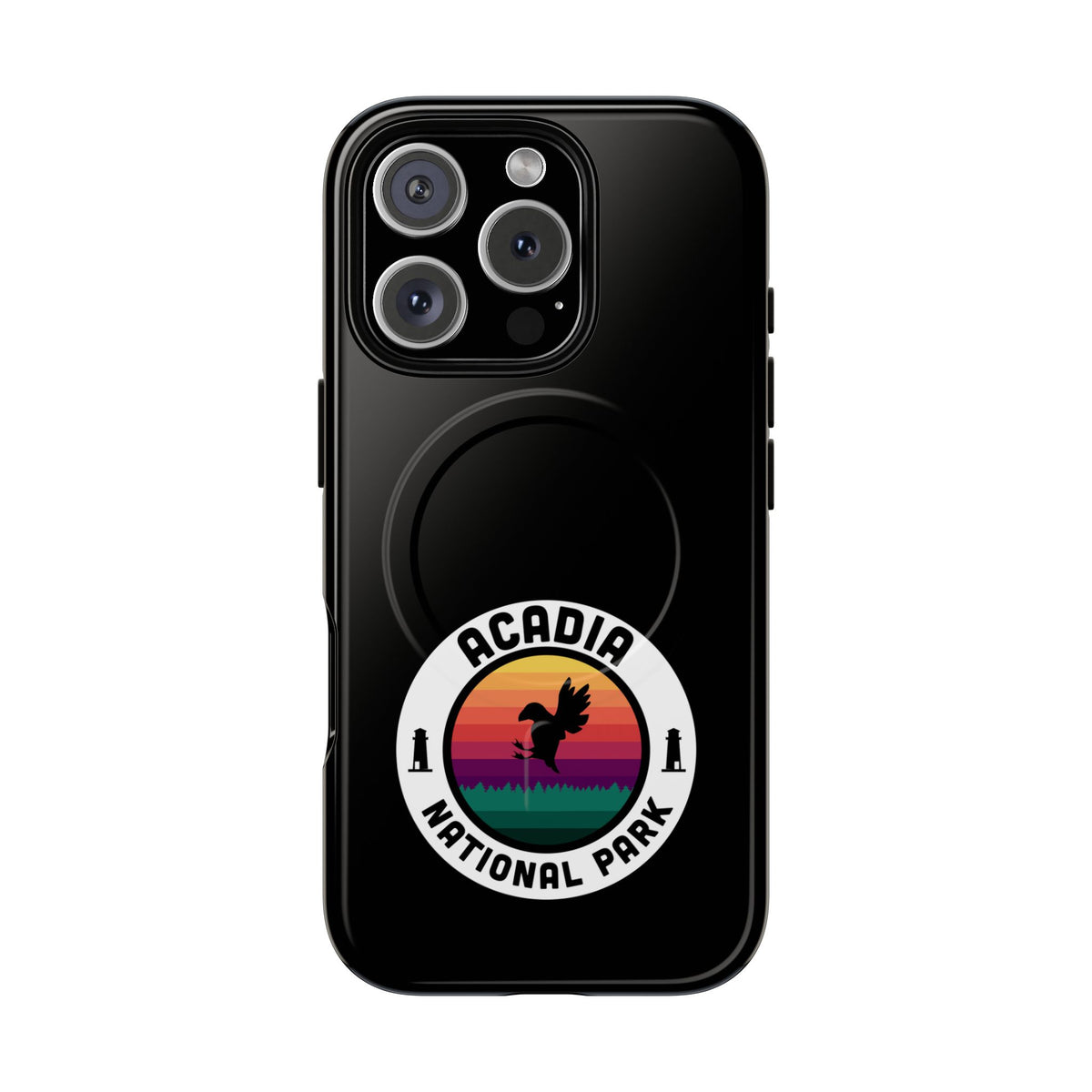 Acadia National Park iPhone Case with MagSafe - Round Emblem Design