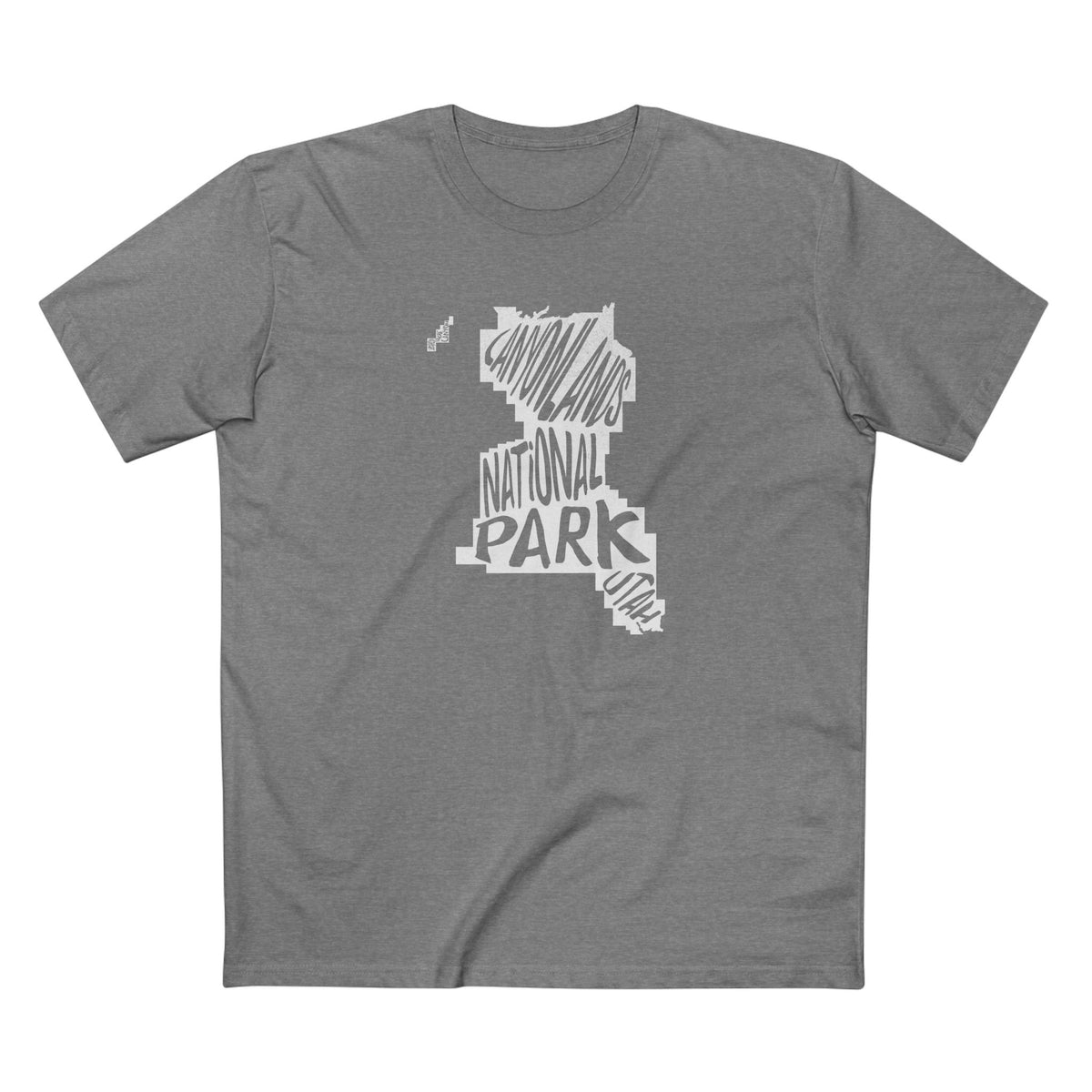 Canyonlands National Park T-Shirt - Map in Athletic Heather