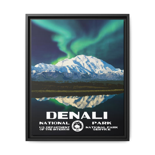 Denali National Park Framed Canvas - WPA Poster