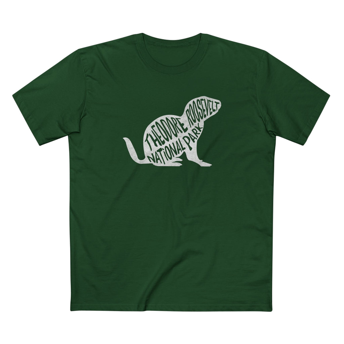 Theodore Roosevelt National Park T-Shirt - Prairie Dog in Forest Green