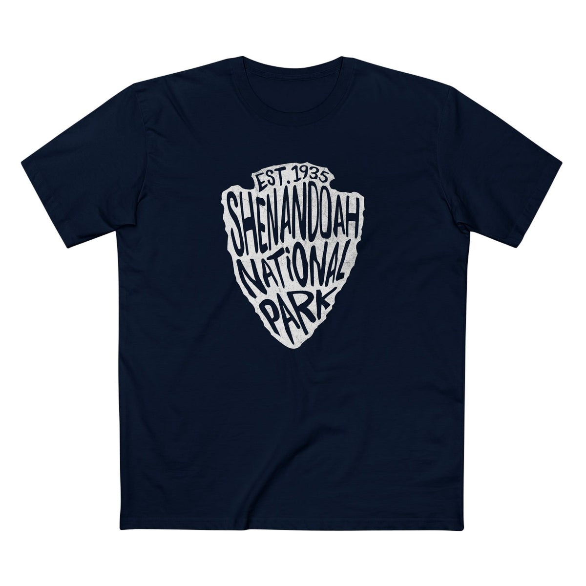 Shenandoah National Park T-Shirt - Arrowhead Design in Navy