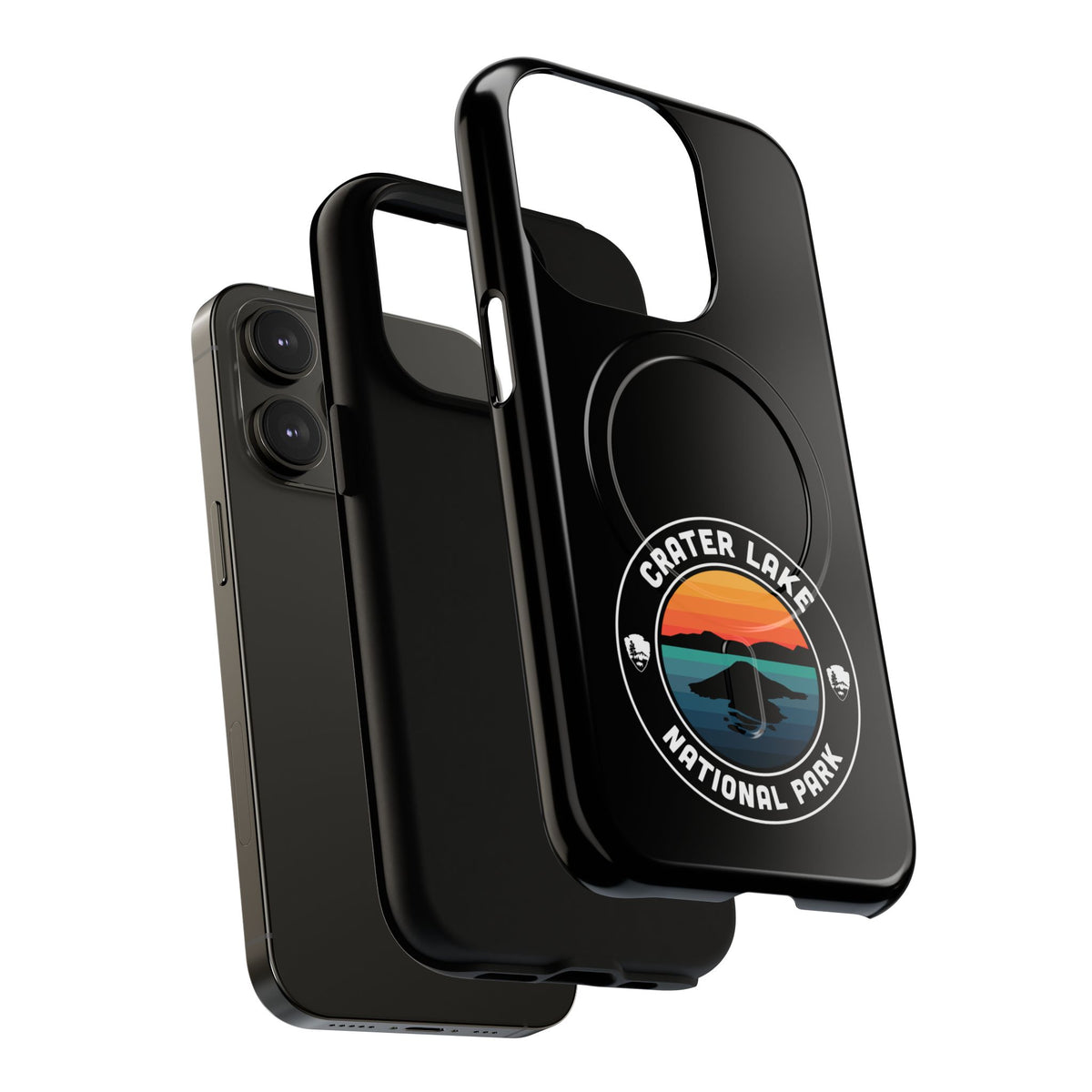 Crater Lake National Park iPhone Case with MagSafe - Round Emblem Design