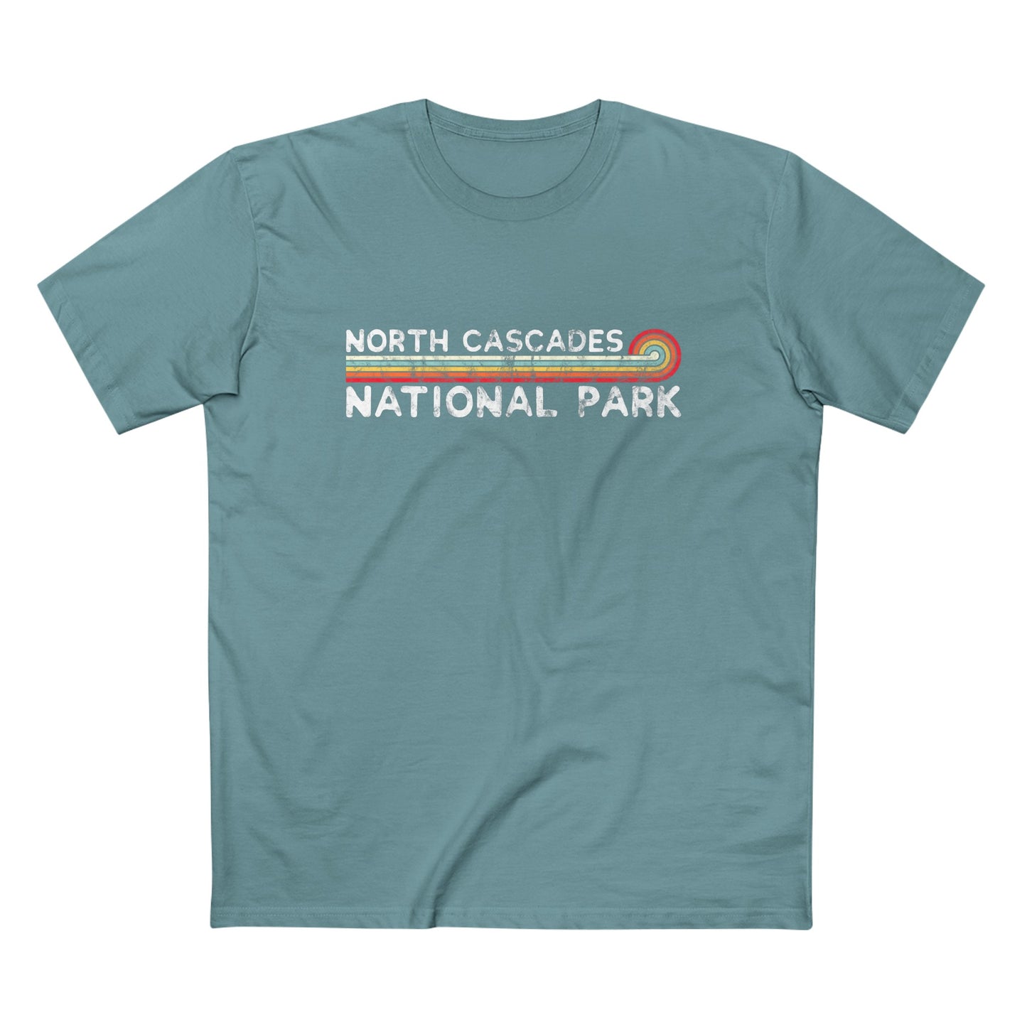 North Cascades National Park T-Shirt - Vintage Stretched Sunrise
