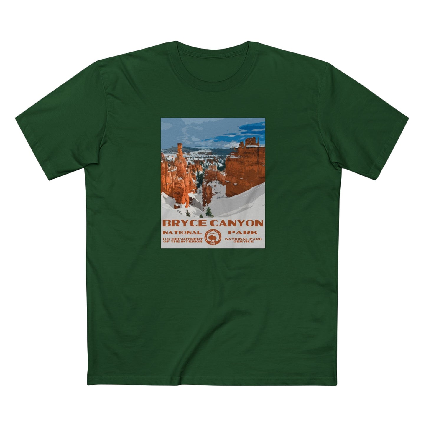 Bryce Canyon National Park T-Shirt in Forest Green