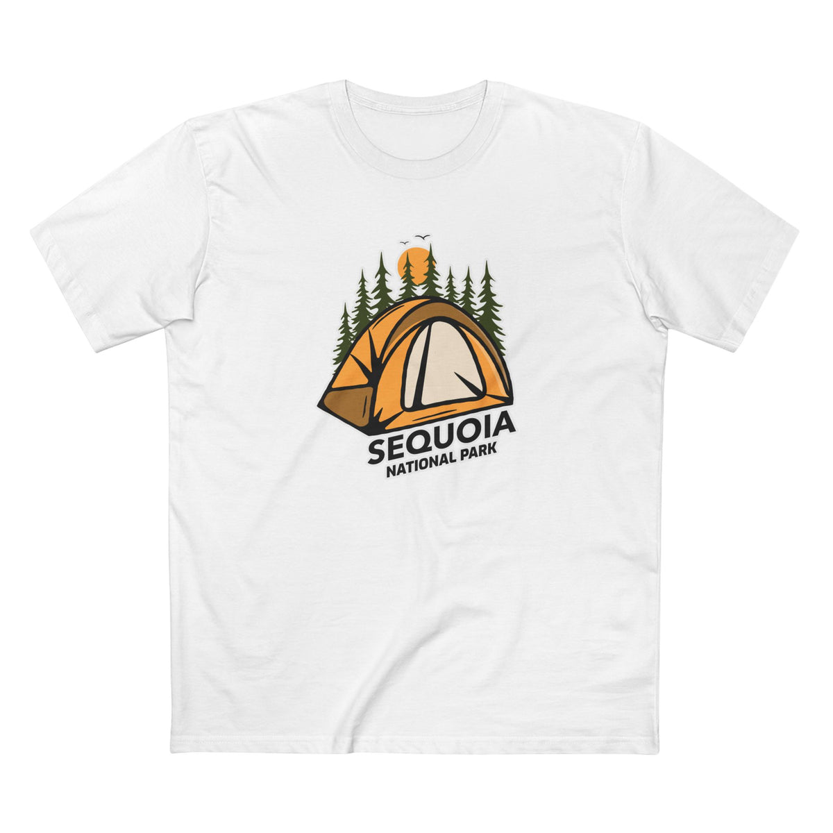 Sequoia National Park T-Shirt - Camping in White