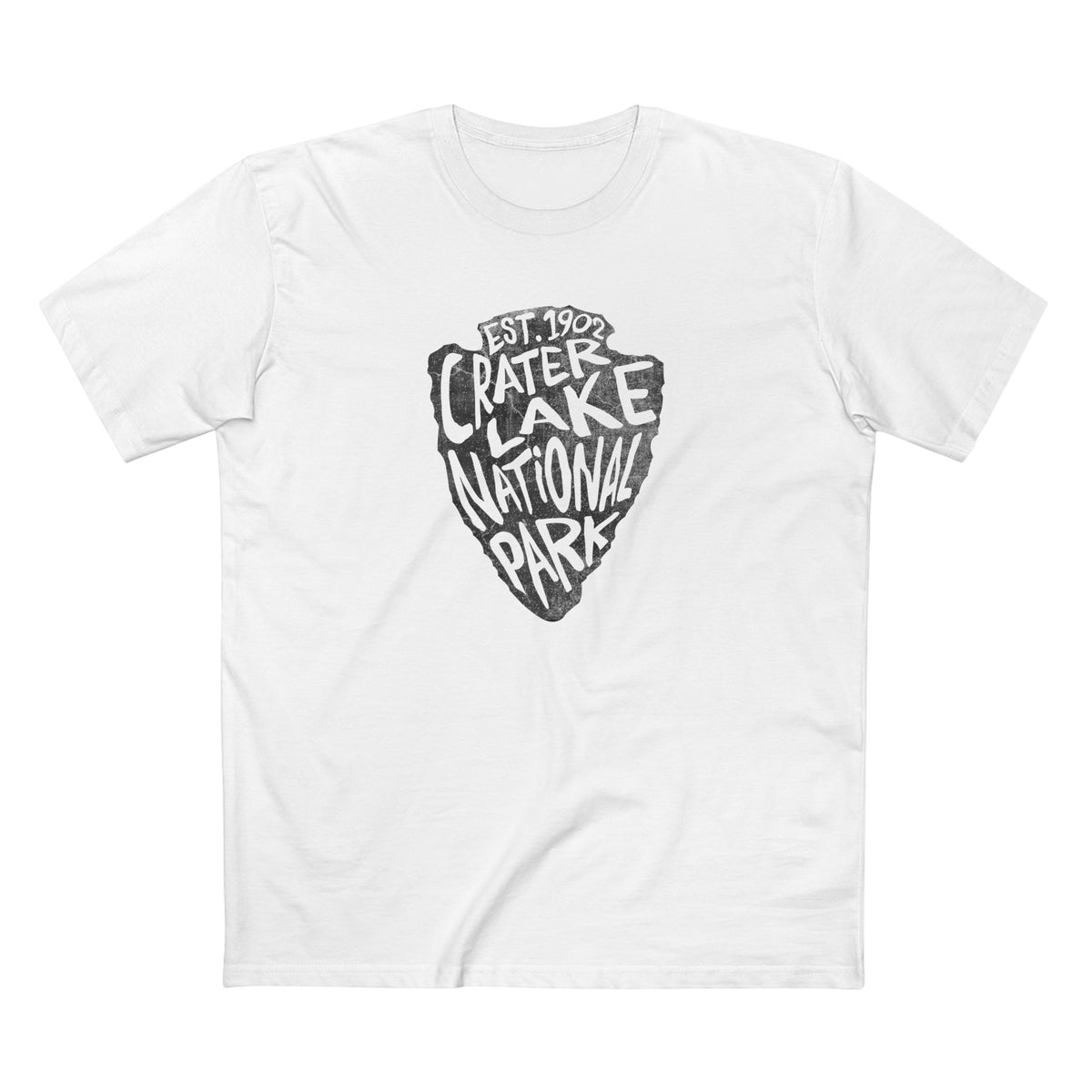 Crater Lake National Park T-Shirt - Arrowhead Design in White