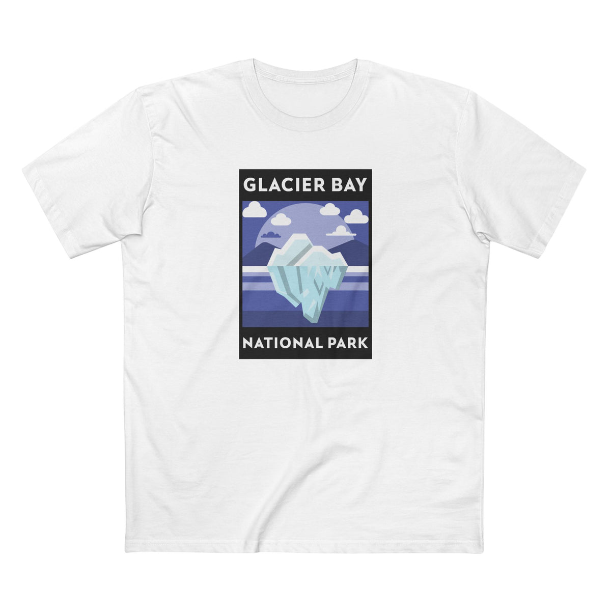 Glacier Bay National Park T-Shirt - Iceberg Poster in White
