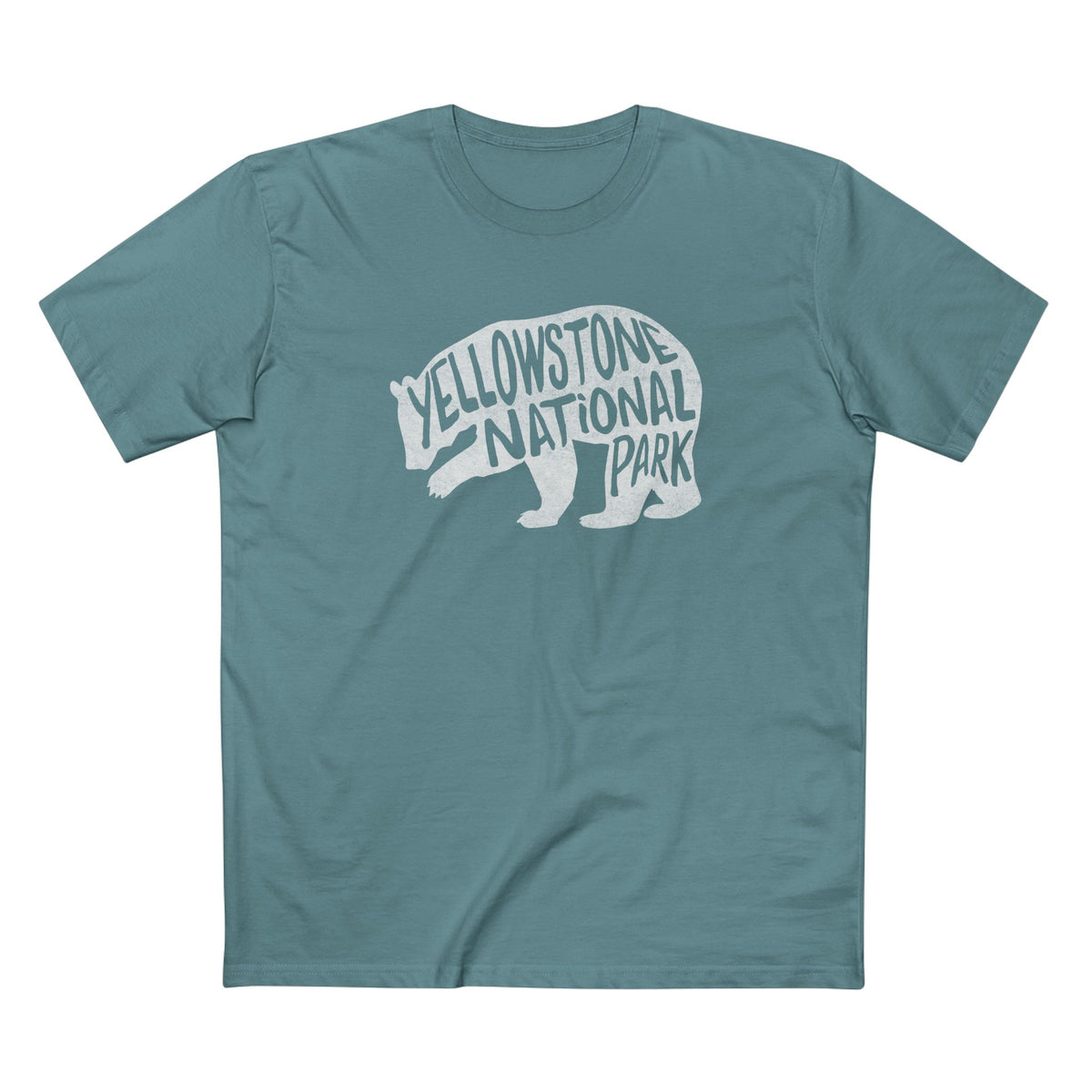 Yellowstone National Park T-Shirt - Grizzly Bear in Slate Blue