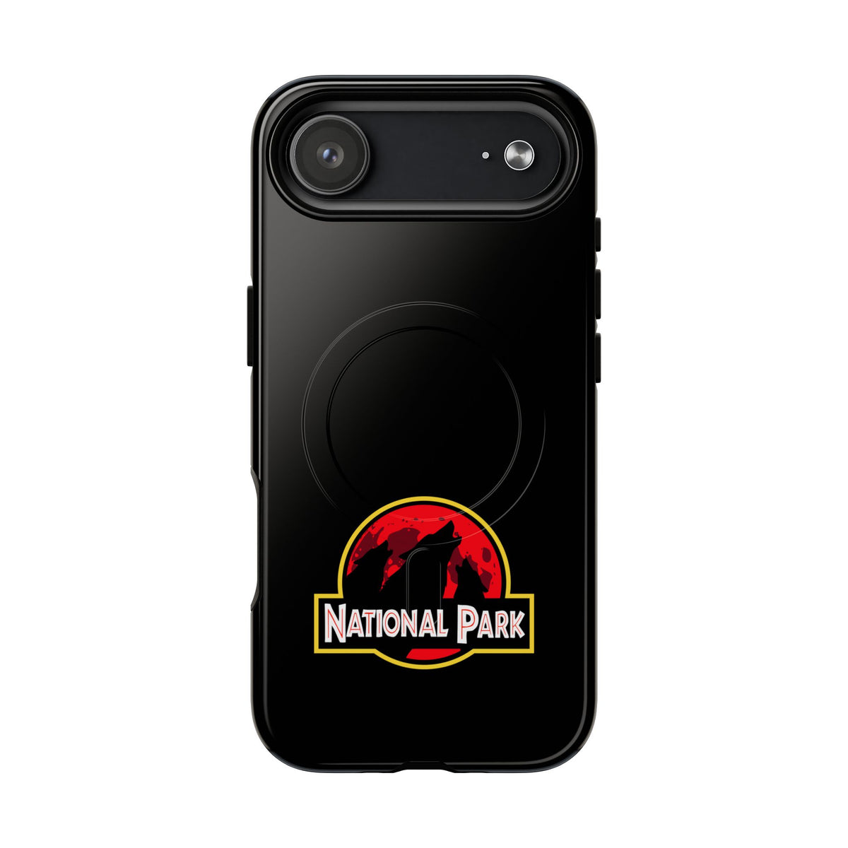 3 Wolf National Park iPhone Case with MagSafe - Parody Logo