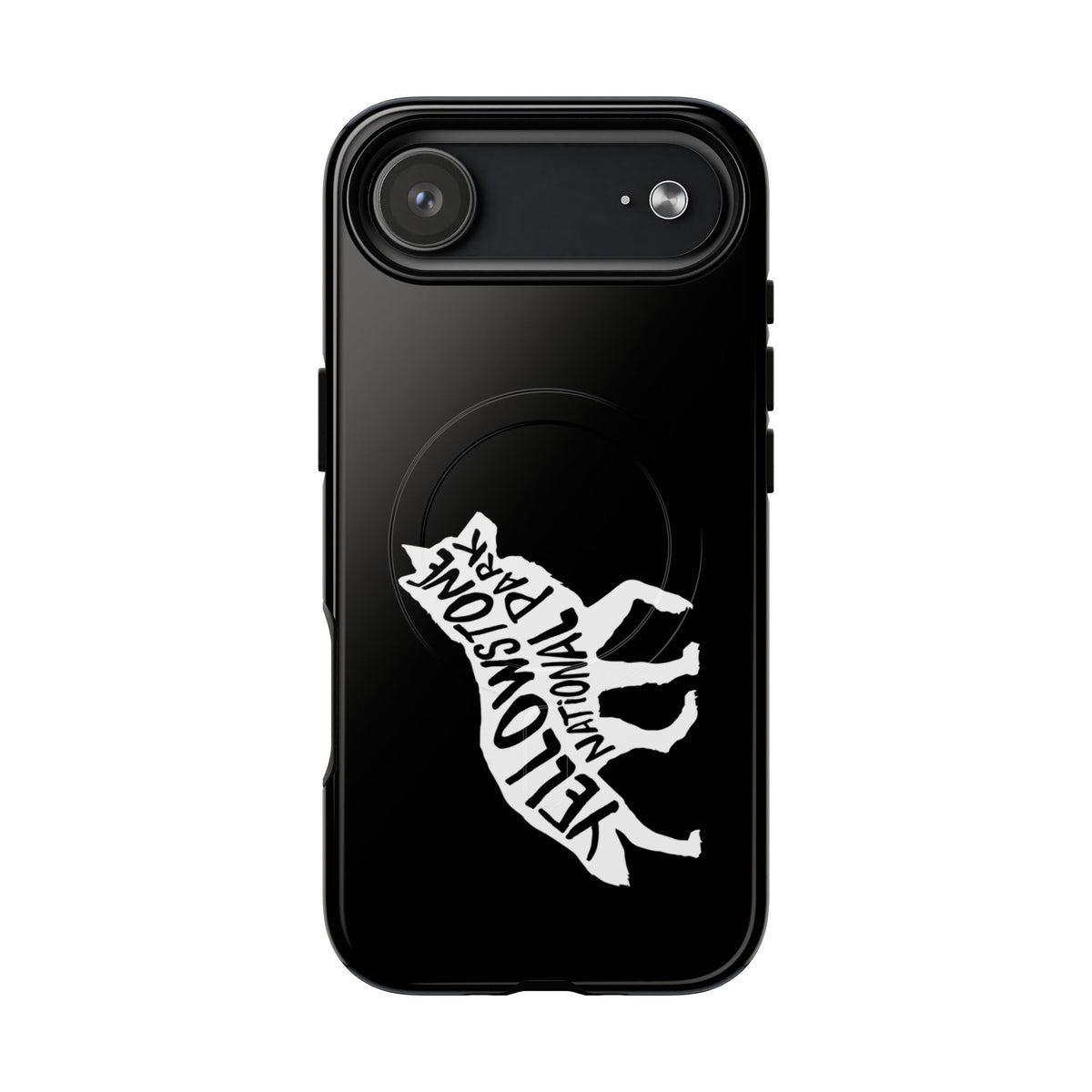 Yellowstone National Park iPhone Case with MagSafe - Wolf Design
