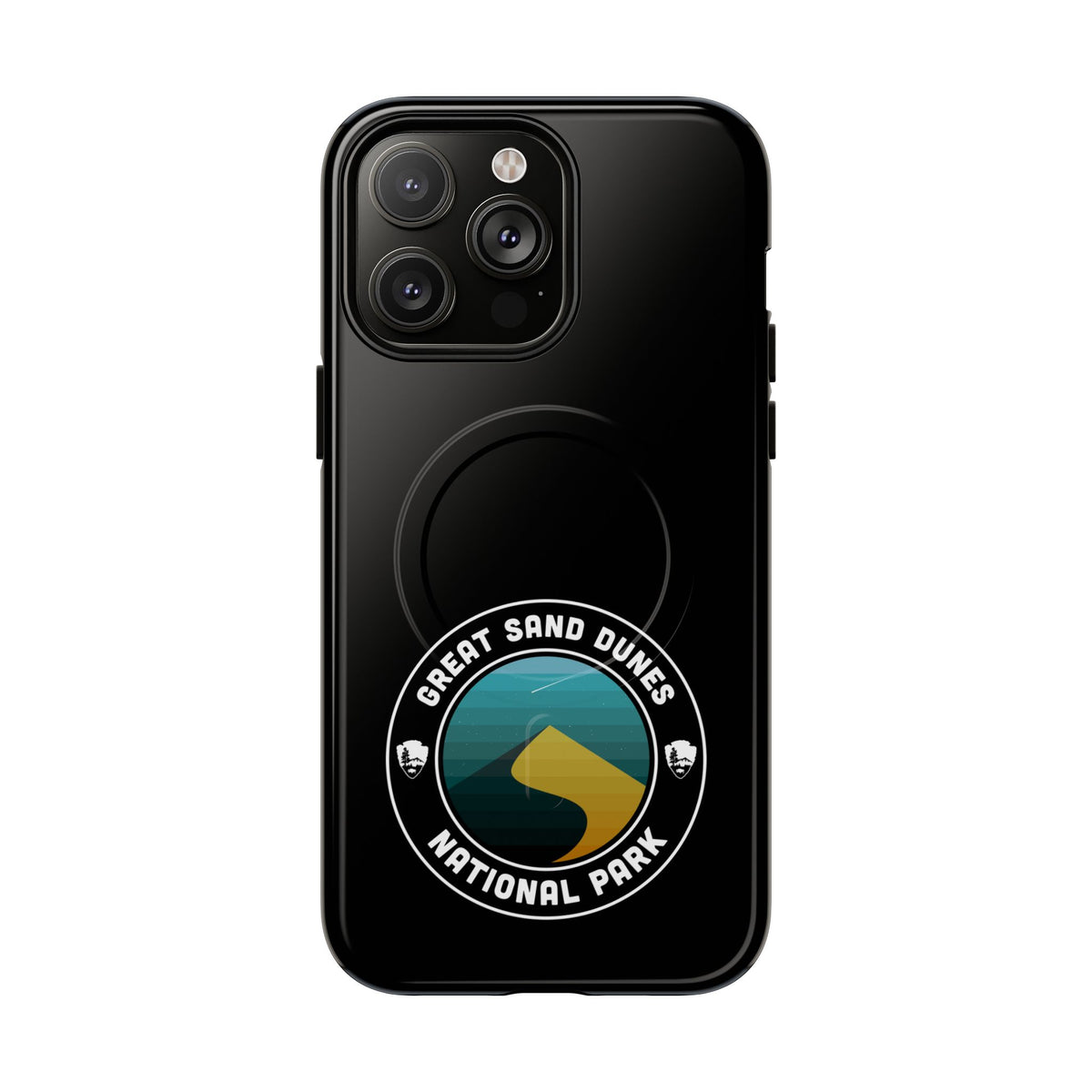 Great Sand Dunes National Park iPhone Case with MagSafe - Round Emblem Design