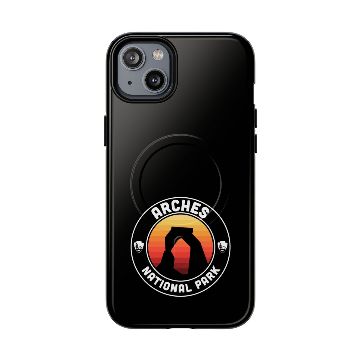 Arches National Park iPhone Case with MagSafe - Round Emblem Design