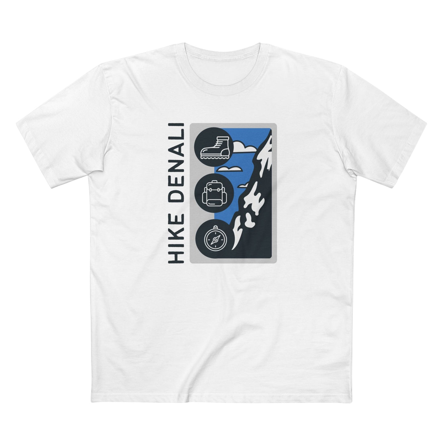 Denali National Park T-Shirt - Hike Denali in White