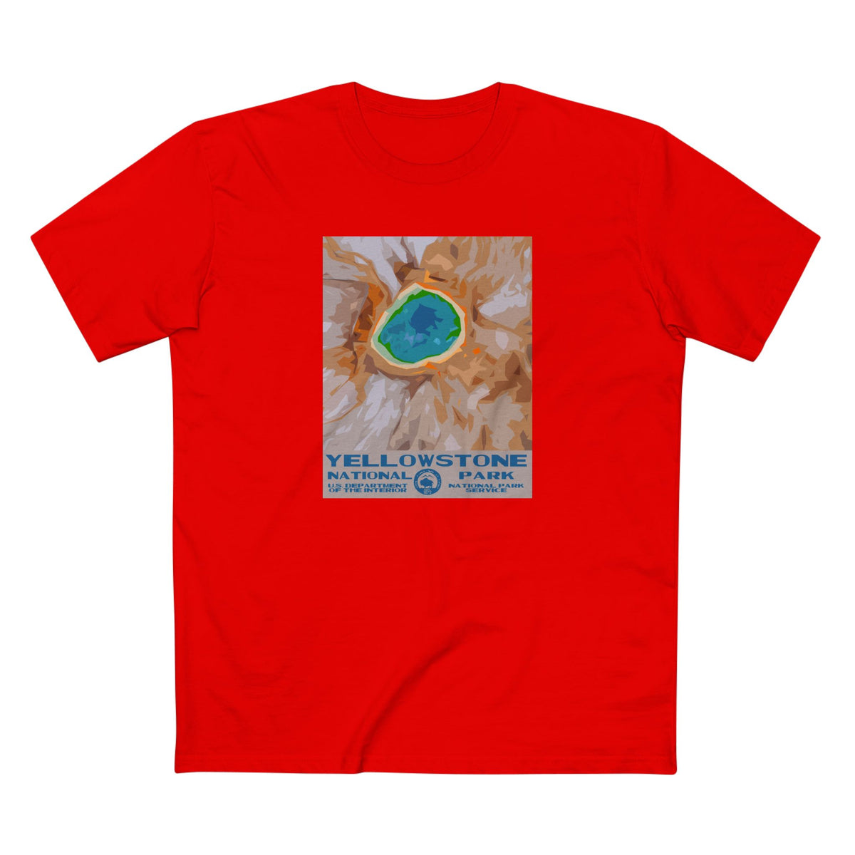 Yellowstone National Park T-Shirt - Grand Prismatic in Red