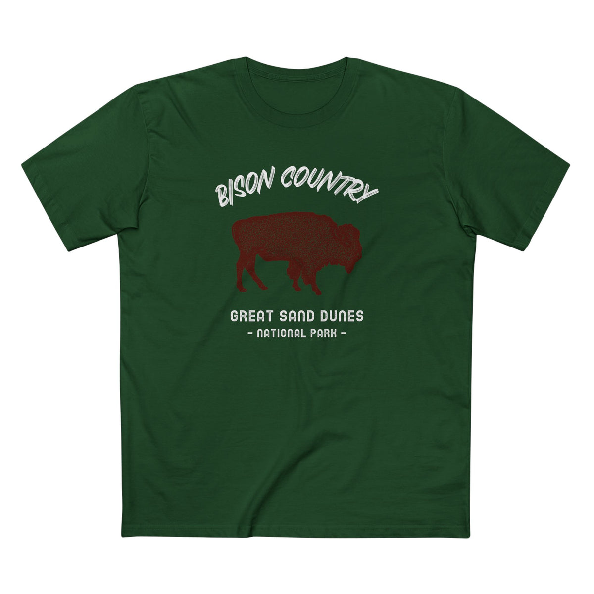 Great Sand Dunes National Park T-Shirt - Bison Country in Forest Green