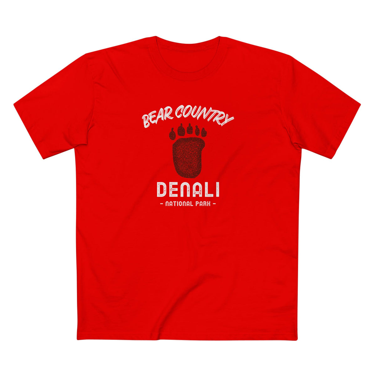 Denali National Park T-Shirt - Bear Country in Red