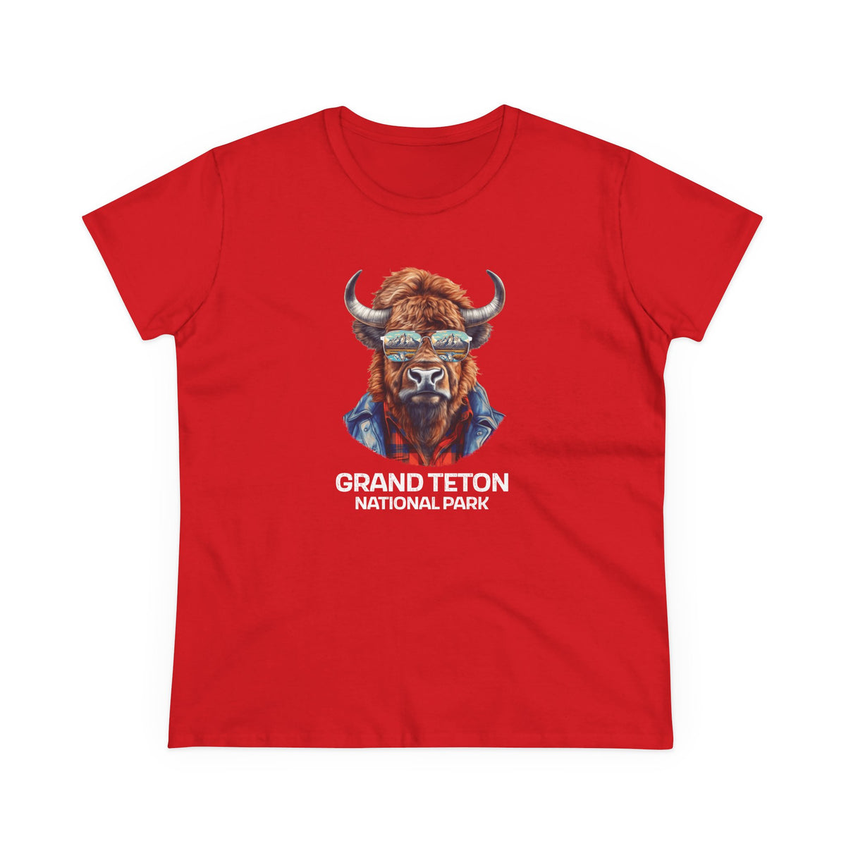 Grand Teton National Park Women's T-Shirt - Cool Bison