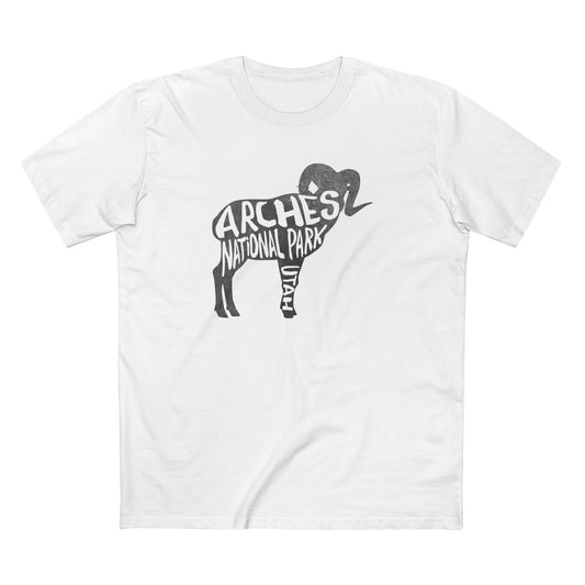 Arches National Park T-Shirt - Bighorn Sheep in White