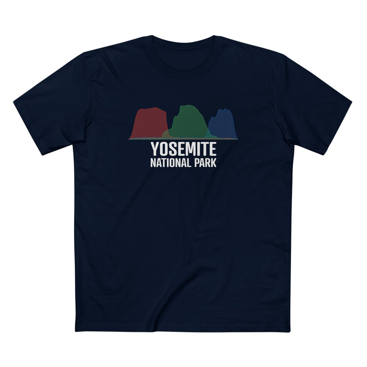 Yosemite National Park T-Shirt - Histogram Design in Navy