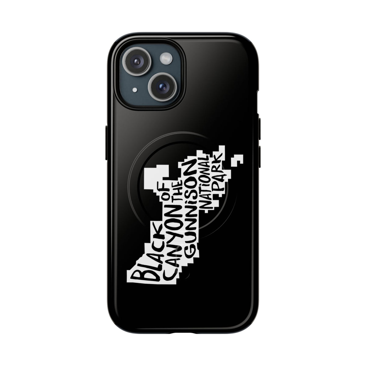 Black Canyon of the Gunnison National Park iPhone Case with MagSafe - Map Design