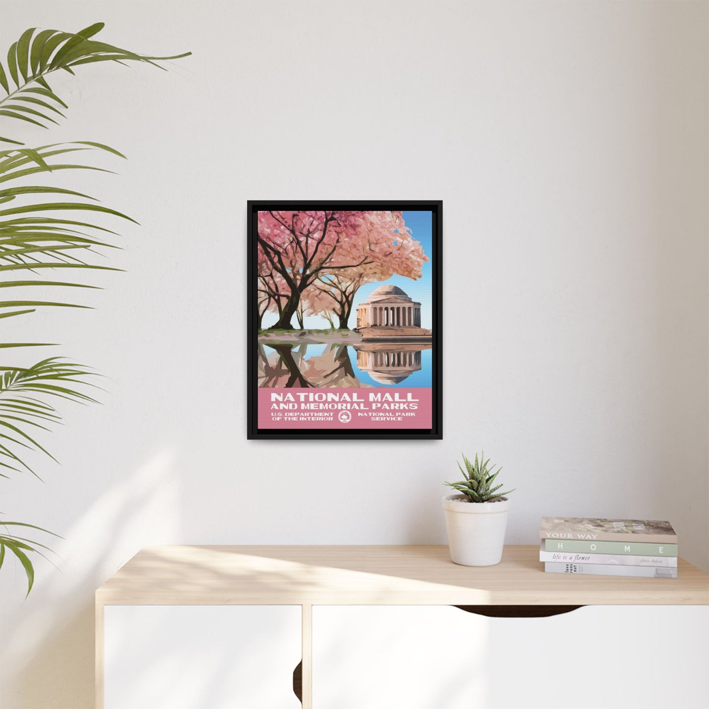 National Mall and Memorial Parks Framed Canvas - WPA Poster