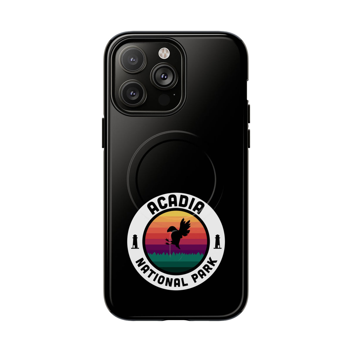 Acadia National Park iPhone Case with MagSafe - Round Emblem Design