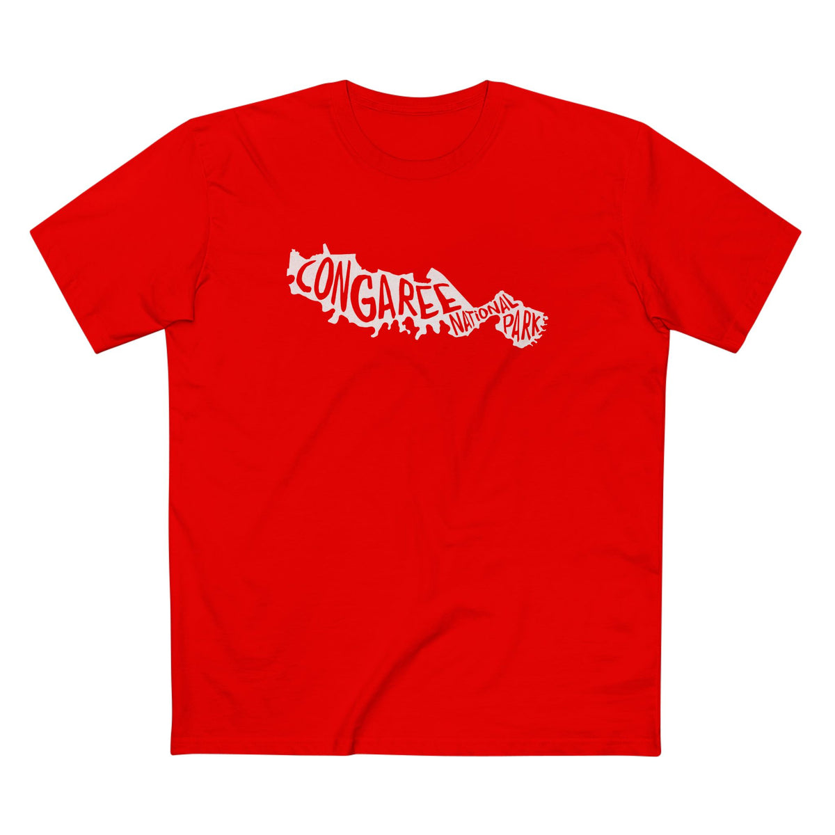 Congaree National Park T-Shirt - Map in Red