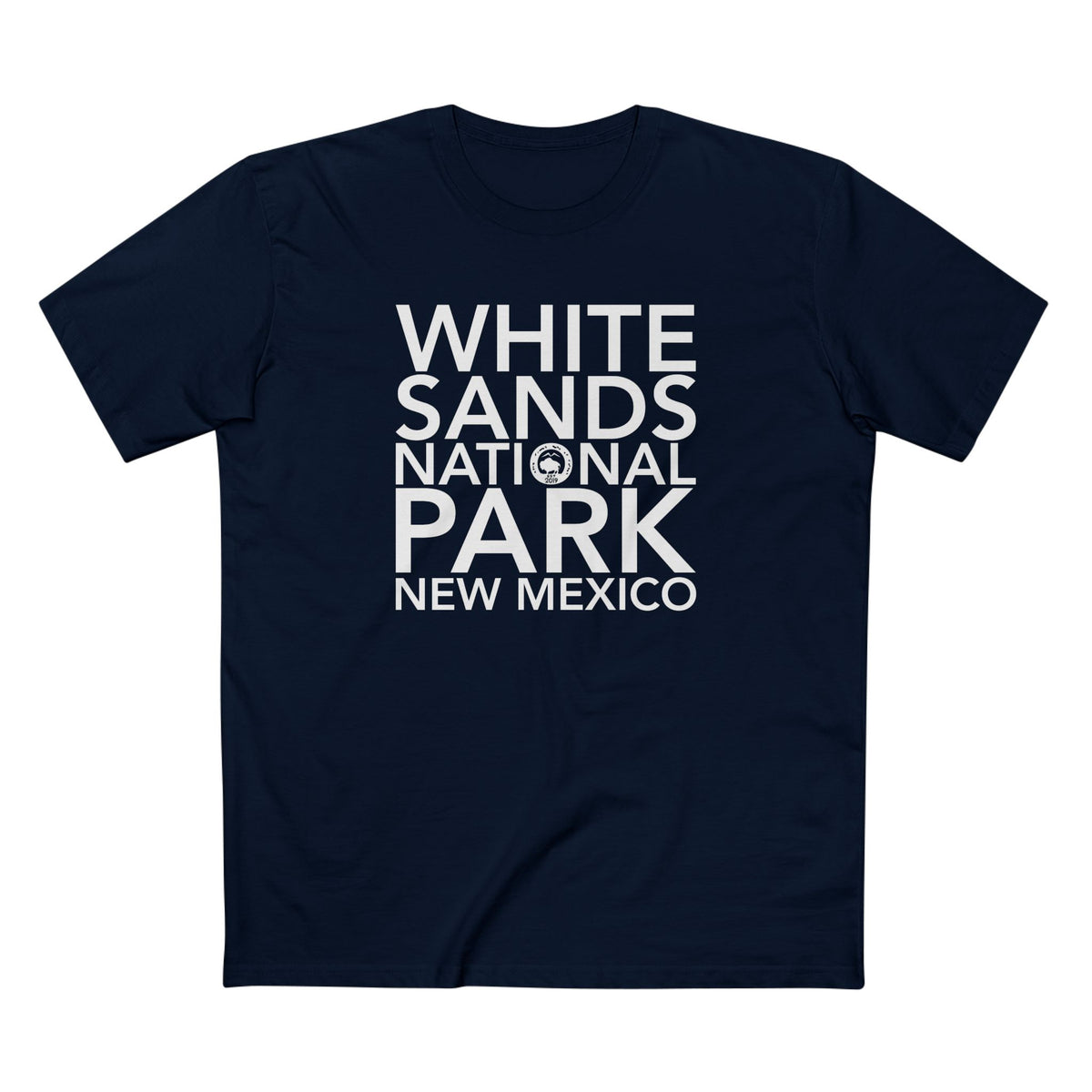 White Sands National Park T-Shirt Block Text in Navy