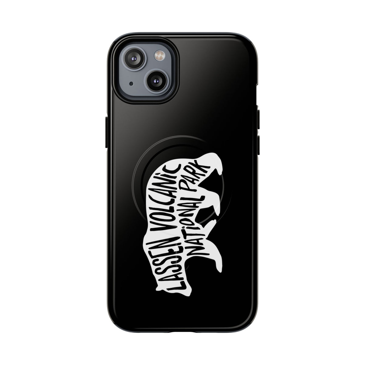 Lassen Volcanic National Park iPhone Case with MagSafe - Black Bear Design