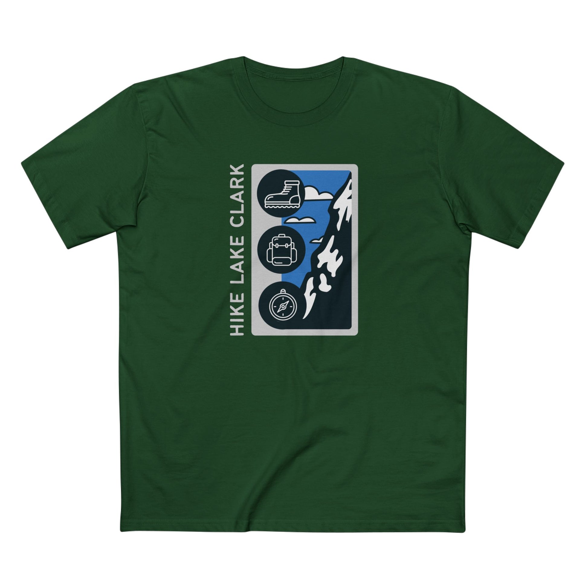 Lake Clark National Park T-Shirt - Hike Lake Clark in Forest Green