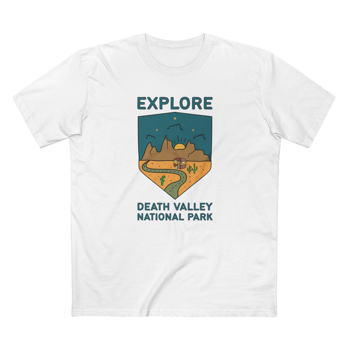 Death Valley National Park T-Shirt - Camper in White